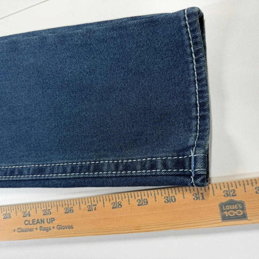 True Religion Rocco Mens Size 34 Dark Woodland Wash Big T Flap Skinny Jeans
